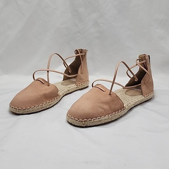EILEEN FISHER🚨NEW🚨LEE D'ORSAY FLAT LEATHER ESPADRILS LADIES 5 NWOB●EXQUISITE● - Picture 1 of 16